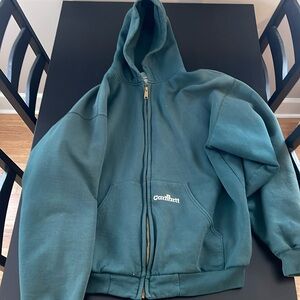 Vintage Carhartt green zip up thermal hoodie